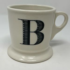 ANTHROPOLOGIE: Monogram Letter/Initial "B" Coffee Mug